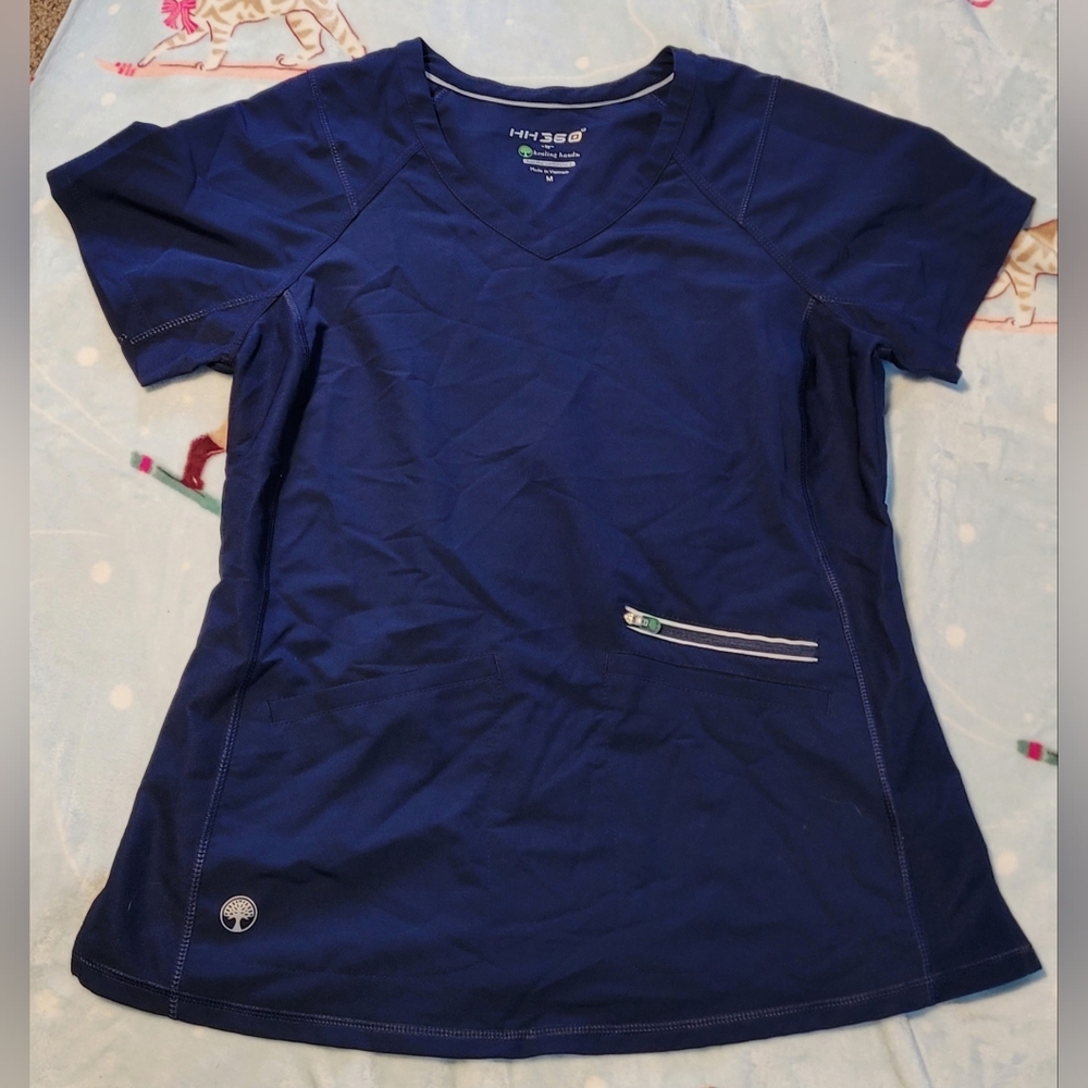 Healing Hands HH360 Navy Scrub Top M